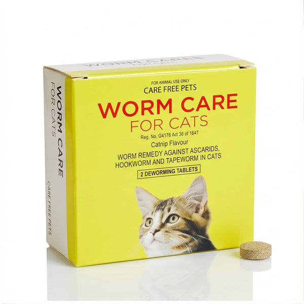 Deworming for Cats | Care Free Pets WORM CARE | Treats Ascarids, Hookworm, Tapeworm