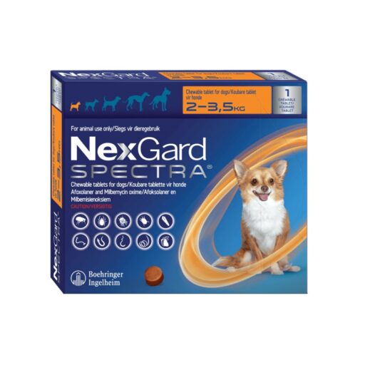 NexGard Spectra Chewies for Dogs | Monthly Flea, Tick, & Worm Treatment